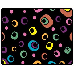 Abstract Background Retro 60s 70s Two Sides Fleece Blanket (medium) by Apen