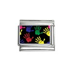 Handprints Hand Print Colourful Italian Charm (9mm) Front