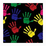 Handprints Hand Print Colourful Medium Glasses Cloth (2 Sides) Back