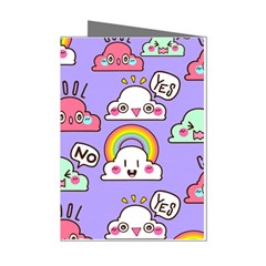 Cloud Seamless Pattern Mini Greeting Cards (pkg Of 8) by Apen