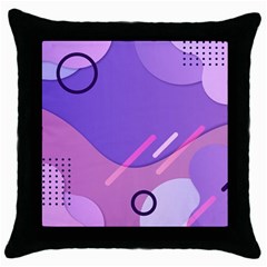 Colorful Labstract Wallpaper Theme Throw Pillow Case (black) by Apen