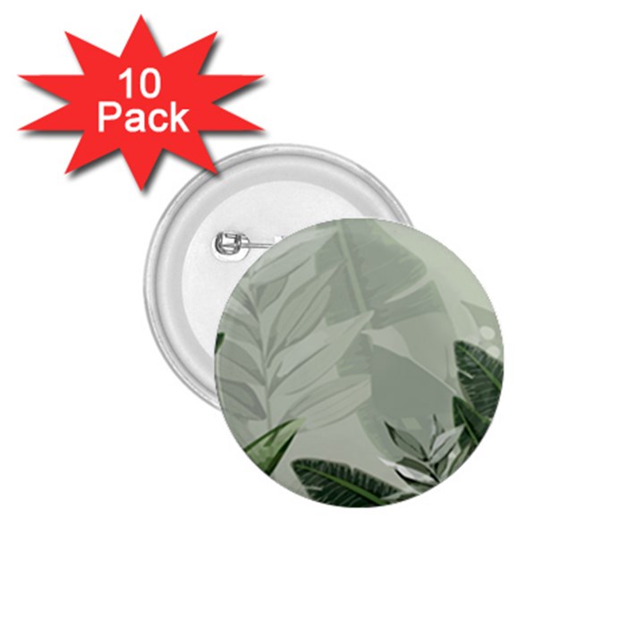 Banana Leaf Plant Pattern 1.75  Buttons (10 pack)