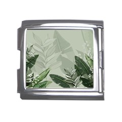 Banana Leaf Plant Pattern Mega Link Italian Charm (18mm)