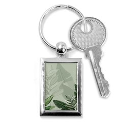 Banana Leaf Plant Pattern Key Chain (rectangle) by anzea