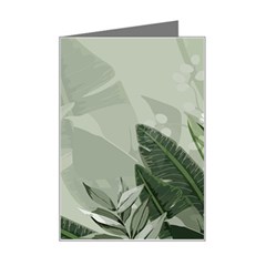 Banana Leaf Plant Pattern Mini Greeting Card