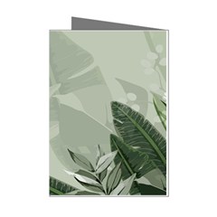 Banana Leaf Plant Pattern Mini Greeting Cards (pkg Of 8)