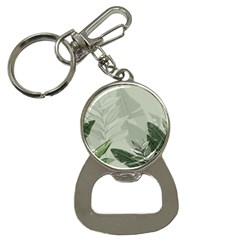 Banana Leaf Plant Pattern Bottle Opener Key Chain by anzea