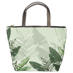 Banana Leaf Plant Pattern Bucket Bag