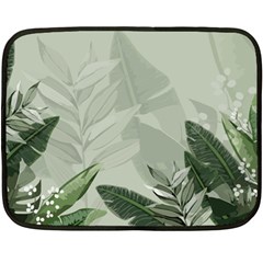 Banana Leaf Plant Pattern Fleece Blanket (mini)