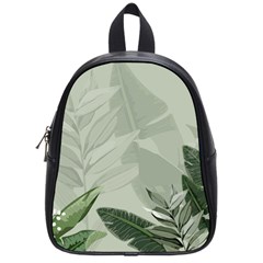 Banana Leaf Plant Pattern School Bag (small)