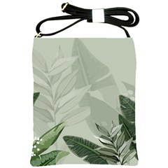 Banana Leaf Plant Pattern Shoulder Sling Bag by anzea