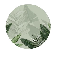 Banana Leaf Plant Pattern Mini Round Pill Box