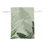 Banana Leaf Plant Pattern Lightweight Drawstring Pouch (L) Back