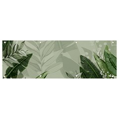 Banana Leaf Plant Pattern Banner And Sign 9  X 3 