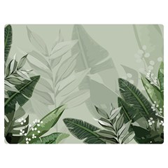 Banana Leaf Plant Pattern Two Sides Premium Plush Fleece Blanket (baby Size)