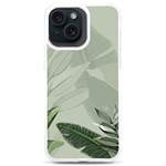 Banana Leaf Plant Pattern iPhone 15 Plus TPU UV Print Case Front