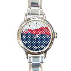 Illustrations Stars Round Italian Charm Watch