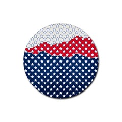 Illustrations Stars Rubber Round Coaster (4 Pack)