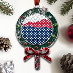 Illustrations Stars Metal X mas Lollipop With Crystal Ornament