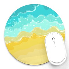 Abstract Background Beach Coast Round Mousepad by anzea