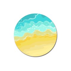 Abstract Background Beach Coast Magnet 3  (round)