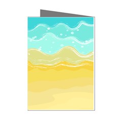 Abstract Background Beach Coast Mini Greeting Cards (pkg Of 8)