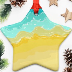 Abstract Background Beach Coast Star Ornament (two Sides) by anzea