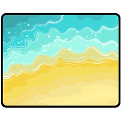 Abstract Background Beach Coast Fleece Blanket (medium) by anzea