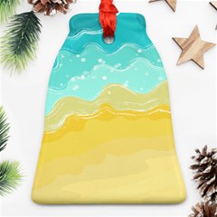 Abstract Background Beach Coast Bell Ornament (two Sides)