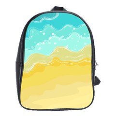 Abstract Background Beach Coast School Bag (xl) by anzea