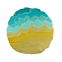 Abstract Background Beach Coast Standard 15  Premium Flano Round Cushions by anzea