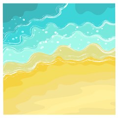 Abstract Background Beach Coast Wooden Puzzle Square by anzea