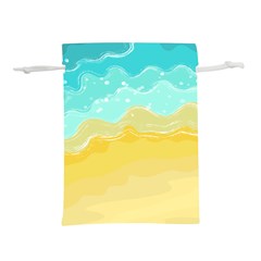 Abstract Background Beach Coast Lightweight Drawstring Pouch (l)