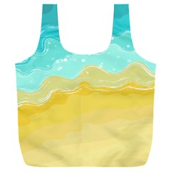 Abstract Background Beach Coast Full Print Recycle Bag (xxl)