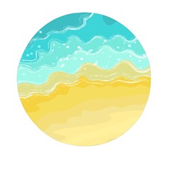 Abstract Background Beach Coast Mini Round Pill Box (pack Of 3)