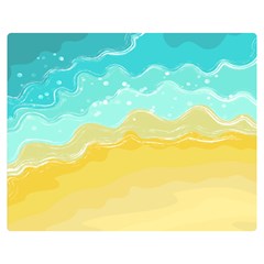 Abstract Background Beach Coast Premium Plush Fleece Blanket (medium)