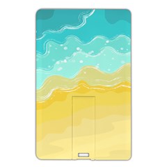 Abstract Background Beach Coast Name Card Style Usb Flash Drive