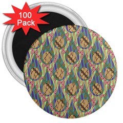 Tribal Background Boho Batik 3  Magnets (100 Pack) by anzea