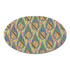 Tribal Background Boho Batik Oval Magnet