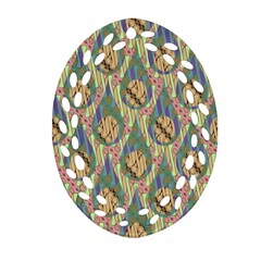 Tribal Background Boho Batik Ornament (oval Filigree)