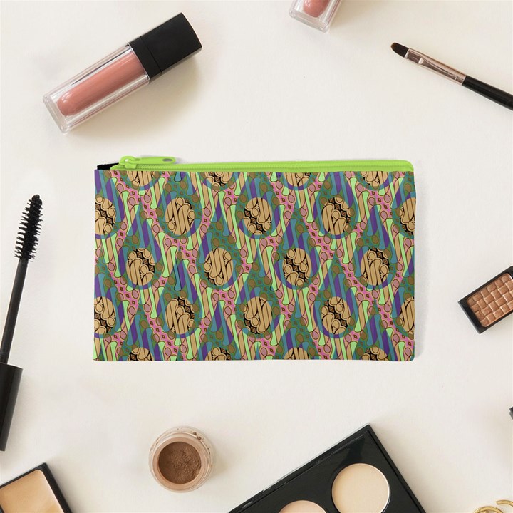 Tribal Background Boho Batik Cosmetic Bag (XS)