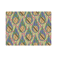 Tribal Background Boho Batik Premium Plush Fleece Blanket (mini) by anzea