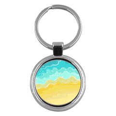 Abstract Background Beach Coast Key Chain (round) by anzea