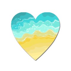 Abstract Background Beach Coast Heart Magnet by anzea