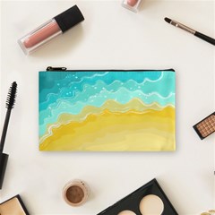 Abstract Background Beach Coast Cosmetic Bag (small) by anzea