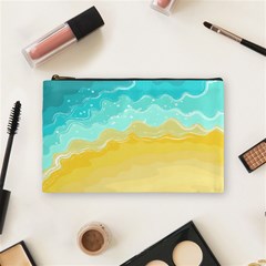 Abstract Background Beach Coast Cosmetic Bag (medium) by anzea