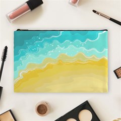 Abstract Background Beach Coast Cosmetic Bag (large) by anzea