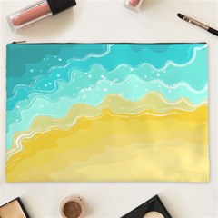 Abstract Background Beach Coast Cosmetic Bag (xxl) by anzea