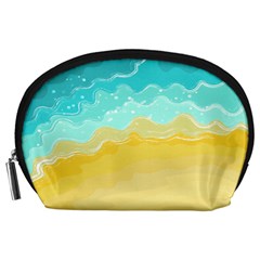 Abstract Background Beach Coast Accessory Pouch (large) by anzea