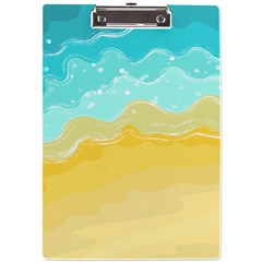 Abstract Background Beach Coast A4 Acrylic Clipboard